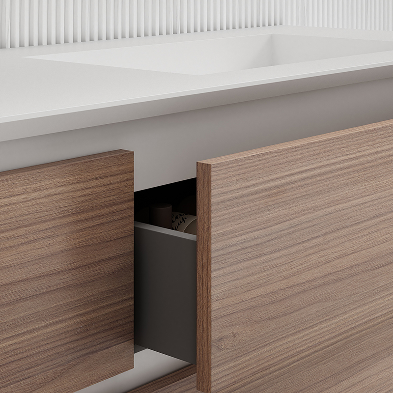 China Wholesale Factory Double Under Counter Sink Floating Bathroom Vanity Cabinet TW-2802