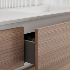 China Wholesale Factory Double Under Counter Sink Floating Bathroom Vanity Cabinet TW-2802