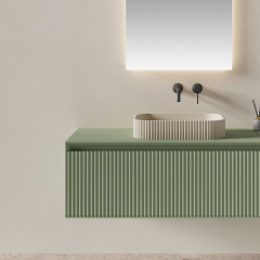 Factory Customized Wall Hung Countertop Sink Bathroom Vanity XV-5881