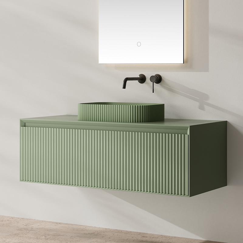 Factory Customized Wall Hung Countertop Sink Bathroom Vanity XV-5881