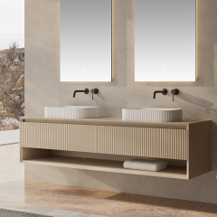 Wholesale High End Quality Floating Bathroom Vanity Set With Double Sinks XV-5890
