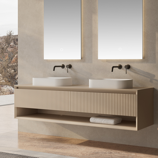 Wholesale High End Quality Floating Bathroom Vanity Set With Double Sinks XV-5890