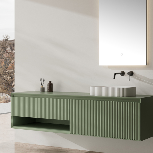 Wholesale Fashion Wall Mounted Bathroom Vanity Set With Sink XV-5896