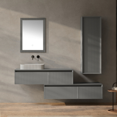 Hot Style Wholesale Wall Mounted Bathroom Vanity Set With Side Cabinet XV-5899
