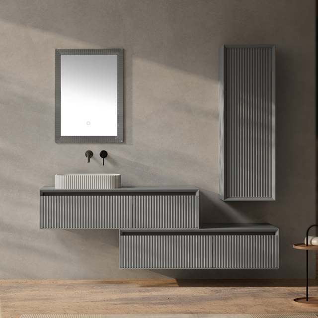 Hot Style Wholesale Wall Mounted Bathroom Vanity Set With Side Cabinet XV-5899