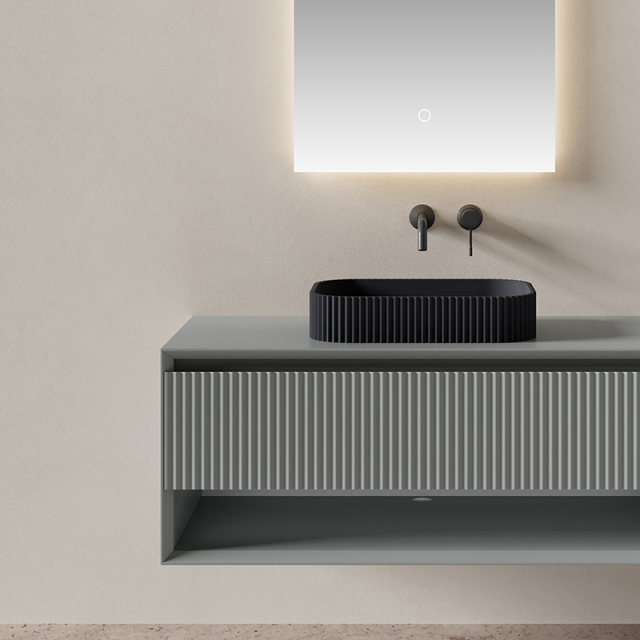 Factory Wholesale Countertop Sink Floating Bathroom Vanity Set XV-5883