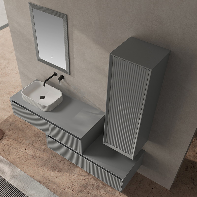 Hot Style Wholesale Wall Mounted Bathroom Vanity Set With Side Cabinet XV-5899