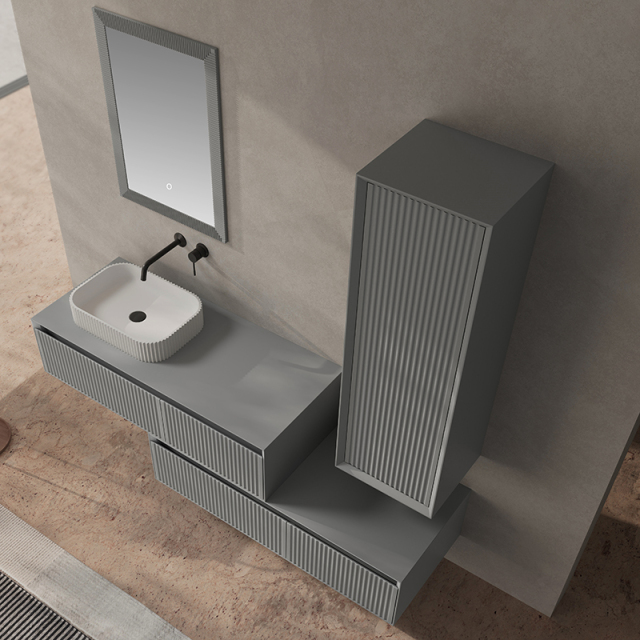 Hot Style Wholesale Wall Mounted Bathroom Vanity Set With Side Cabinet XV-5899