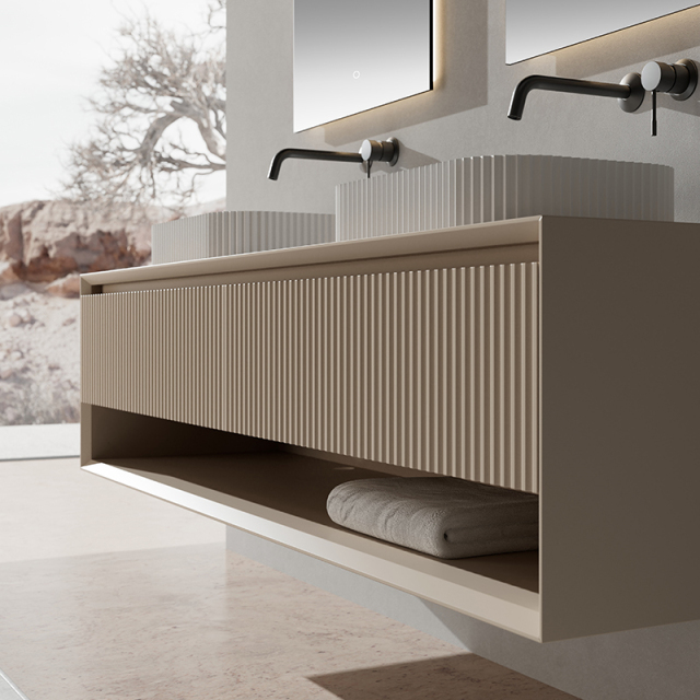 Wholesale High End Quality Floating Bathroom Vanity Set With Double Sinks XV-5890