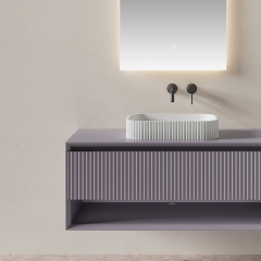 Factory Wholesale Countertop Sink Floating Bathroom Vanity Set XV-5883