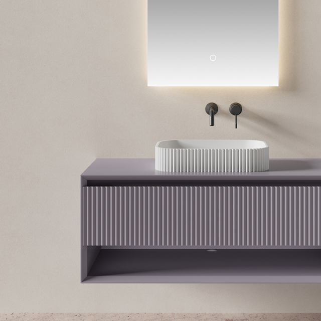 Factory Wholesale Countertop Sink Floating Bathroom Vanity Set XV-5883