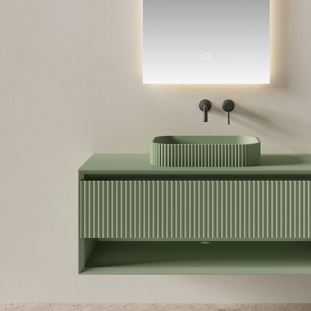 Factory Wholesale Countertop Sink Floating Bathroom Vanity Set XV-5883