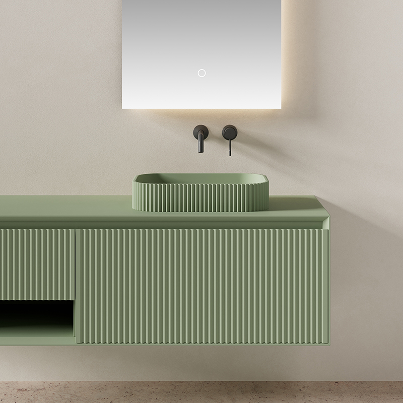 Wholesale Fashion Wall Mounted Bathroom Vanity Set With Sink XV-5896