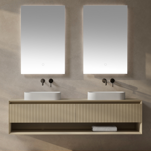 Wholesale High End Quality Floating Bathroom Vanity Set With Double Sinks XV-5890