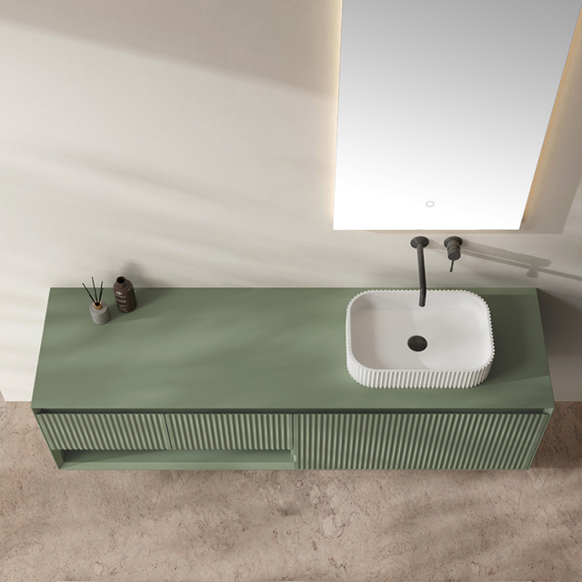 Wholesale Fashion Wall Mounted Bathroom Vanity Set With Sink XV-5896