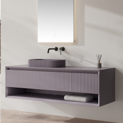 Factory Wholesale Countertop Sink Floating Bathroom Vanity Set XV-5883