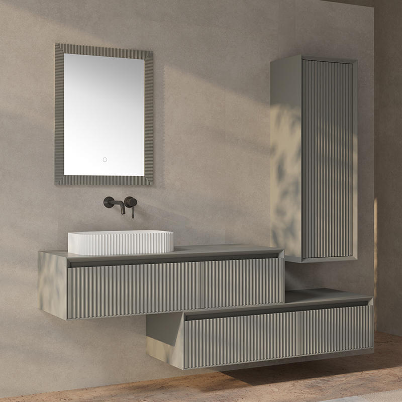Hot Style Wholesale Wall Mounted Bathroom Vanity Set With Side Cabinet XV-5899