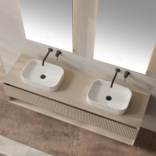 Wholesale High End Quality Floating Bathroom Vanity Set With Double Sinks XV-5890