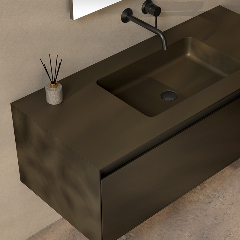China Wholesale Factory Single Sink Wall Hung Bathroom Vanity Set XV-5981