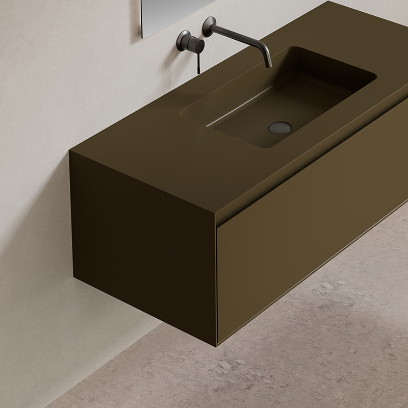 China Wholesale Factory Single Sink Wall Hung Bathroom Vanity Set XV-5981