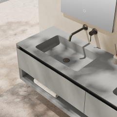 Factory Customized Floating Bathroom Vanity Unit Doble Undercounter SinkXV-5990
