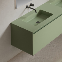 Quality Wholesale Unique Design Double Sinks Wall Hung Bathroom Cabinet Set XV-5982