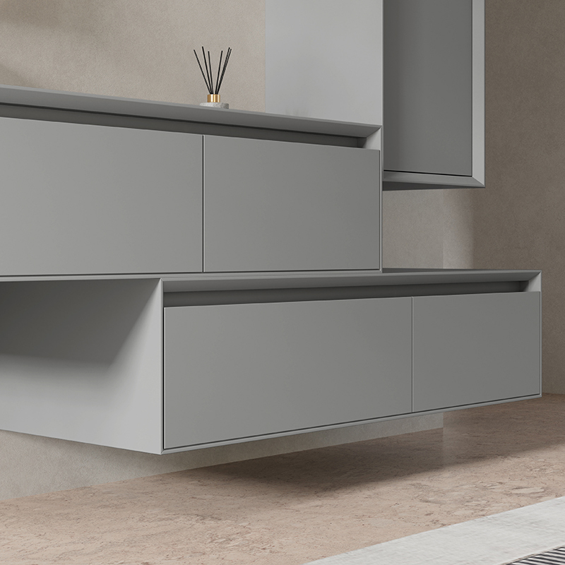 Wholesale Price Floating Bathroom Cabinet Set Large Storage XV-5999