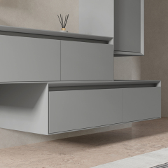 Wholesale Price Floating Bathroom Cabinet Set Large Storage XV-5999