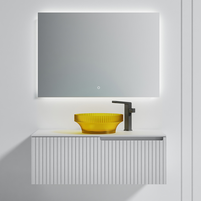 Popular Wholesale Designer Single Counter Top Sink Wall Mounted Bathroom Cabinet WBL-6011