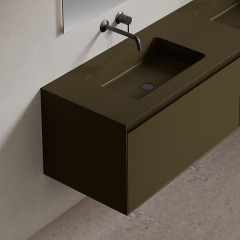 Quality Wholesale Unique Design Double Sinks Wall Hung Bathroom Cabinet Set XV-5982