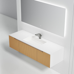 China Wholesale Factory Wall Hung Bathroom Cabinet Unit Undercounter Sink WBL-6023