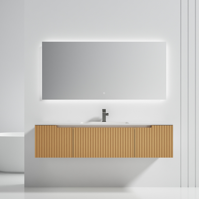 China Wholesale Factory Wall Hung Bathroom Cabinet Unit Undercounter Sink WBL-6023