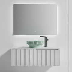 Popular Wholesale Designer Single Counter Top Sink Wall Mounted Bathroom Cabinet WBL-6011