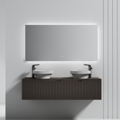 Wholesale Fashion Double Counter Top Sink Wall Mounted Bathroom Vanity WBL-6012