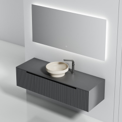 China Wholesale Factory Single Counter Top Sink Wall Mounted Bathroom Vanity WBL-6013