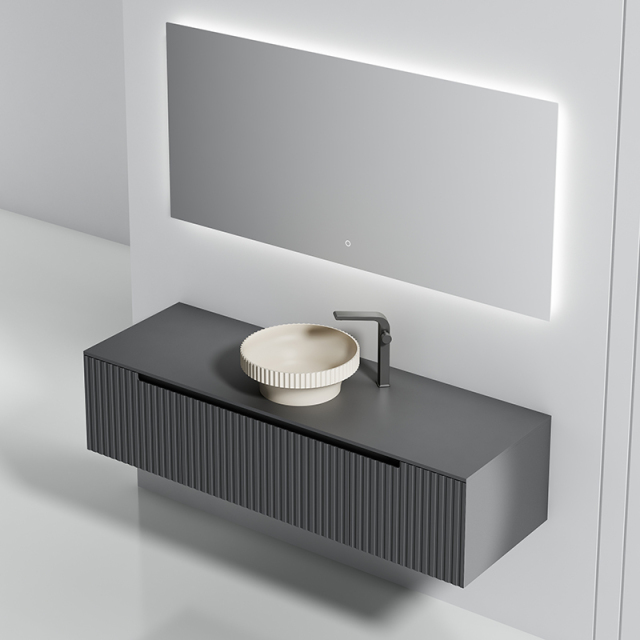 China Wholesale Factory Single Counter Top Sink Wall Mounted Bathroom Vanity WBL-6013