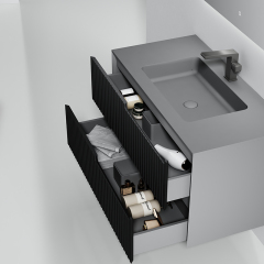 Wholesale Fashion Single Under Counter Sink Wall Mounted Bathroom Cabinet WBL-6111