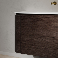 Factory Customized Undercounter Sink Wood Grain Hanging Bathroom Vanity Unit TW-5611