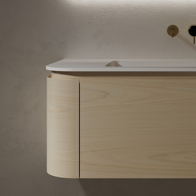 Quality Wholesale Unique Design Single Basin Wood Color Wall Hung Bathroom Vanity TW-5601