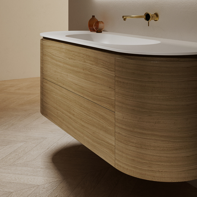 Hot Style Wholesale Undercounter Sink Wood Color Floating Bathroom Vanity Unit TW-5021