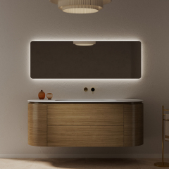 Hot Style Wholesale Undercounter Sink Wood Color Floating Bathroom Vanity Unit TW-5021