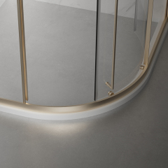 Wholesale Fashion Sliding Quadrant Corner Shower Doors With Long Handles TW07-R-31