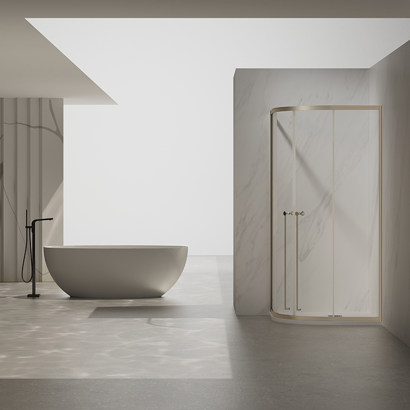 Wholesale High End Quality Sliding Quadrant Shower Doors With Double Handles TW07-R-42