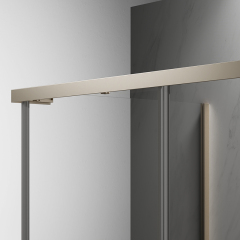 Factory Supply Quality Assurance Sliding Corner Shower Enclosure in Sandblasted Gold TW06-L-31