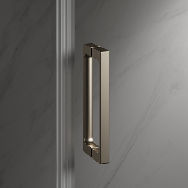 Factory Supply Quality Assurance Sliding Corner Shower Enclosure in Sandblasted Gold TW06-L-31