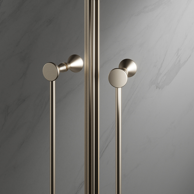 Wholesale High End Quality Sliding Quadrant Shower Doors With Double Handles TW07-R-42