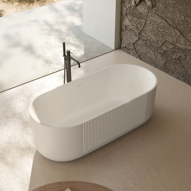 Popular Wholesale Designer Freestanding Fluted Acrylic Bathtub XY-6001