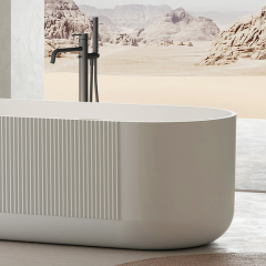 Popular Wholesale Designer Freestanding Fluted Acrylic Bathtub XY-6001
