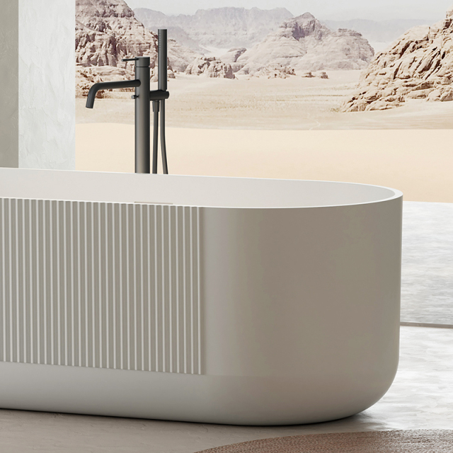 Popular Wholesale Designer Freestanding Fluted Acrylic Bathtub XY-6001