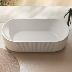 Popular Wholesale Designer Freestanding Fluted Acrylic Bathtub XY-6001